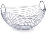Obstschale ZELLER PRESENT, silber (silberfarben), B:28cm H:16cm, Metall, Schüsseln, Obstschale, perfekte Belüftung