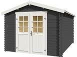 Gartenhaus LASITA MAJA "NORAH 380", grau (carbongrau), ohne Fußboden, ohne Dacheindeckung, Holzwerkstoff, Gartenhäuser, Gartenhaus