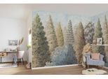 Fototapete KOMAR "Digitaldruck Vlies - Painted Woods - Größe 400 x 250 cm", grün, Rollen: 1, Vlies, Tapeten, Wohnzimmer, Schlafzimmer