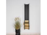 Wandregal SPINDER DESIGN "CUBIC FIRE", schwarz, B:30cm H:167cm T:24cm, Stahl, Regale, Wandregal, Holzlager aus Stahl