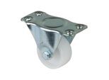 BS Rollen Bockrolle D. 58mm Trgf. 80kg Kunststoffrad weiß Platte 112x54mm (L410.A90.058)