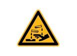 SafetyMarking Warnschild Folie SL 100 mm Warnung vor ätzenden Stoffen ; wolk (21.A8110)