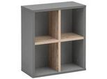 Stylife Badezimmerregal , Grau, Eichefarben , Holzwerkstoff , 40.5x48.5x20.5 cm , Badezimmer, Badezimmerregale, Badregale