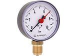 Afriso Manometer 0-6 bar, senkrecht 63563 Gehäuse 80mm Durchmesser, 1/2" Anschluss