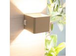 BRILLIANT Außen-Wandleuchte "Iseo - portable Akkuleuchte inkl. Magnetplatte", beige (mattbeige), 1, H: 8cm, 1 Stk., Leuchten, Akku, 300 lm, 3000 K, USB, schwarz, mobile Außenlampe, Wandlampe