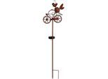 LED Solarleuchte NÄVE "Borella", braun, B:13,5cm H:88cm L:21,5cm, Leuchten, LED Solar Erdspieß,braun,warmweiß, Decofigur
