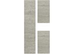 Bettumrandung THEKO "Hadj Uni", beige (natur grau), H:25mm, Obermaterial: 100% Wolle, Bettumrandungen, echter Berber Teppich, reine Wolle, handgeknüpft, Schlafzimmer