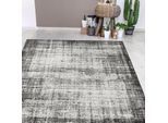Teppich ANDIAMO "Campos", grau, B:67cm H:10mm L:140cm, Polypropylen (PP), Teppiche, Teppich, Kurzflor, modernes Design, Wohnzimmer