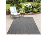 Outdoorteppich AYYILDIZ TEPPICHE "PATARA 4955", grau, B:140cm H:8mm L:200cm, Polypropylen, Teppiche, Outdoorteppich, Läufer / Pflegeleicht / Strapazierfähig / In- und Outdoor geeignet