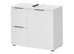 Xora Waschbeckenunterschrank Porto, Weiß, Kunststoff, 1 Fächer, 2 Schublade(n) Schubladen, einzeln stellbar, 70x60x35 cm, Fsc, stehend, Badezimmer, Badezimmerschränke, Waschbeckenunterschränke