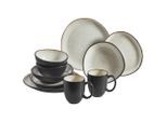 Novel Kombiservice Søren Ivory, Creme, Keramik, 10-teilig, Farbverlauf, 390 ml,725 ml, Lfgb, Handmade Quality, lebensmittelecht, Essen & Trinken, Geschirr, Geschirr-Sets, Kombiservice