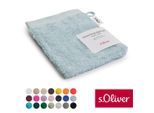 Waschhandschuh S.OLIVER "s.Oliver, Premium Qualität, 600 gr/m², auch als Sets erhältlich", blau (hellblau), B:16cm L:21cm, Walkfrottier, Baumwolle, Handtücher, große Farbauswahl, auch als Duschtuch, Handtuch, Gästetuch
