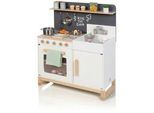 Musterkind Kinderküche , Naturfarben, Weiß , Holz, Holzwerkstoff , 36x90x76 cm , EN 71 , Spielzeug, Holzspielzeug