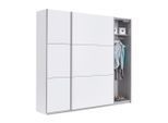 Ti'me Schwebetürenschrank, Weiß, Holzwerkstoff, 2 Fächer, 222x210x61 cm, umfangreiches Zubehör erhältlich, in verschiedenen Größen erhältlich, Schlafzimmer, Kleiderschränke, Schwebetürenschränke