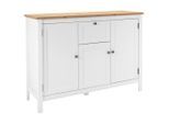 Mid.you Sideboard, Weiß, Eiche, Holzwerkstoff, 5 Fächer, 1 Schublade(n) Schubladen, 120x90x40 cm, Beimöbel erhältlich, Wohnzimmer, Kommoden & Sideboards, Sideboards