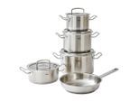 Fissler Kochtopfset Original-Profi Collection®, Silber, Metall, 5-teilig, 16 cm,20 cm, 1,5 L,3 L,4 L,1,5 L, Made in Germany, breiter Schüttrand, Kochen, Töpfe, Topfsets