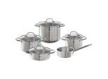Fissler Kochtopfset Toronto, Silber, Metall, 5-teilig, 16 cm,20 cm,16 cm, 2 L,3.4 L,5.4 L,2.1 L,1.3 L, Messskala, breiter Schüttrand, Kochen, Töpfe, Topfsets
