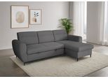 Ecksofa TRENDS BY HG "Bella L-Form, B: 248 cm", b638 loft 24 grafite, B:248cm H:87cm T:153cm, 100% Polyester, Sofas, Ecksofa, mit Bettfunktion & Bettkasten