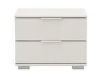 Carryhome Nachtkästchen , Weiß , Metall , 2 Schubladen , 52x40x38 cm , BQ - Bündnis für Qualität, Made in Germany, DIN EN ISO 9001 , Schlafzimmer, Nachtkästchen