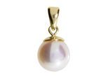 Kettenanhänger OSTSEE-SCHMUCK "Ostsee-Schmuck Anhänger Ingrid 7 Anhänger Ingrid 7", gelb, Schmuckanhänger, Damen, 15 x 7mm, Gelbgold 585, 0,8 g, Kettenanhänger