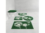 Badematte GRUND "Pusteblume, Badvorleger, Badezimmer Teppich, sehr weich", grün, H:20mm, Polyacryl, Badematten, Badematte, weiche Haptik, auch als 2-teiliges Set erhältlich, Made in Europe