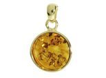 Kettenanhänger OSTSEE-SCHMUCK "Ostsee-Schmuck Anhänger Classic 16 mm Anhänger Classic 16 mm", gelb, Schmuckanhänger, Damen, 29 x 18mm, Gelbgold 333, 3,3 g, Kettenanhänger