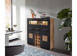Barschrank INNOSTYLE "Sonate", schwarz, B:120cm H:128cm T:37cm, Schränke, Barschrank, Elemente sind flexibel kombinierbar und passen in jeden Wohnbereich.