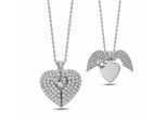 Kette mit Anhänger DKENIZ "925 Sterling Silber Herz-Kette", silber, Halsketten, Damen, 42cm+3cm, Silber 925 (Sterlingsilber), L: 45 B: 16,5mm, glänzend, B:16,5mm
