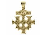 Kettenanhänger OSTSEE-SCHMUCK "Ostsee-Schmuck Anhänger Hiddensee 30 x 30 mm", gelb, Schmuckanhänger, Damen, 42 x 30mm, Silber 925 (Sterlingsilber), 6,5 g, Kettenanhänger