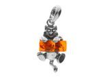 Kettenanhänger OSTSEE-SCHMUCK "Ostsee-Schmuck Anhänger Katze Anhänger Katze", weiß, Schmuckanhänger, Damen, 30 x 12mm, Silber 925 (Sterlingsilber), 2,5 g, Kettenanhänger