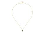 Goldkette LUIGI MERANO "Kleeblatt-Anhänger mit Malachit, Gold 375", grün, Halsketten, Damen, 45cm, Gelbgold 375, Goldkette