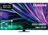 SAMSUNG QLED Mini LED-Fernseher, Energieeffizienz: F (A-G), silber (carbon silber), 75 ″, Fernseher, Neural Quantum 4K AI Gen2 Prozessor, Gaming Hub, bis zu 120Hz