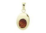 Kettenanhänger OSTSEE-SCHMUCK "Ostsee-Schmuck Anhänger Jessie Anhänger Jessie", gelb, Schmuckanhänger, Damen, 25 x 11mm, Gelbgold 333, 1,1 g, Kettenanhänger