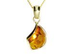 Kette mit Anhänger OSTSEE-SCHMUCK "Ostsee-Schmuck Kette mit Anhänger Jula 23 mm" Gr. 45, gold, Halsketten, Damen, 45cm, Gelbgold 333, L: 42