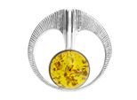 Kettenanhänger OSTSEE-SCHMUCK "Ostsee-Schmuck Anhänger Gleiter-Torid Anhänger Gleiter-Torid", weiß, Schmuckanhänger, Damen, 30mmrund, Silber 925 (Sterlingsilber), 6,1 g, Kettenanhänger