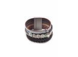 Armband "Iraya", Damen, Gr. Leder, schwarz, COLLEZIONE ALESSANDRO, Armbänder Armband