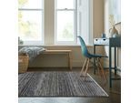 Teppich FLAIR RUGS "Camino", blau, B:120cm H:8mm L:160cm, Kunstfaser, Teppiche, Teppich, Flachgewebe, Skandi, Esszimmer, Wohnzimmer, Flur