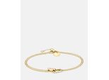 Armband LIEBESKIND BERLIN "Schmuck Geschenk Edelstahl Armkette The Festive Mini Link Sparkle", gold (gelbgoldfarben, kristallweiß, kristallweiß), Armbänder, Damen, 20cm, Edelstahl, Armband, mit Zirkonia (synth.)