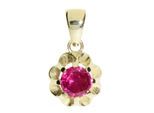 Kettenanhänger OSTSEE-SCHMUCK "Ostsee-Schmuck Anhänger Pia 6 mm Anhänger Pia 6 mm", gelb, Schmuckanhänger, Damen, 19 x 10mm, Gelbgold 333, 0,9 g, Kettenanhänger