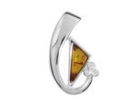 Kettenanhänger OSTSEE-SCHMUCK "Ostsee-Schmuck Anhänger Gleiter-Dagny Anhänger Gleiter-Dagny", weiß, Schmuckanhänger, Damen, 24 x 13mm, Silber 925 (Sterlingsilber), 2,9 g, Kettenanhänger