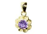Kettenanhänger OSTSEE-SCHMUCK "Ostsee-Schmuck Anhänger Pia 6 mm Anhänger Pia 6 mm", gelb, Schmuckanhänger, Damen, 19 x 10mm, Gelbgold 333, 0,9 g, Kettenanhänger