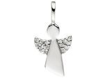 Engelanhänger JOBO "Anhänger Schutzengel", silber (silber 925), Schmuckanhänger, Damen, Silber 925 (Sterlingsilber), 925 Silber mit 15 Zirkonia