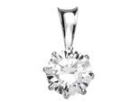Kettenanhänger OSTSEE-SCHMUCK "Ostsee-Schmuck Anhänger Folina 9 mm Anhänger Folina 9 mm", weiß, Schmuckanhänger, Damen, 20 x 10mm, Silber 925 (Sterlingsilber), 2 g, Kettenanhänger