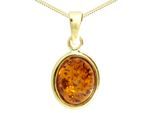 Kette mit Anhänger OSTSEE-SCHMUCK "Ostsee-Schmuck Kette mit Anhänger Classic 10x8 mm" Gr. 45, gold, Halsketten, Damen, 45cm, Gelbgold 333, L: 42