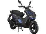 Motorroller ALPHA MOTORS "SHARK", schwarz (schwarz, schwarz), Motorroller, 45 km/h, mit integr. Alarmanlage, Keyless-System und USB-Anschluss, B:76cm H:110cm L:190cm