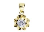 Kettenanhänger OSTSEE-SCHMUCK "Ostsee-Schmuck Anhänger Pia 6 mm Anhänger Pia 6 mm", gelb, Schmuckanhänger, Damen, 19 x 10mm, Gelbgold 333, 0,9 g, Kettenanhänger