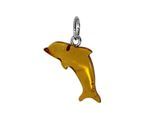 Kettenanhänger OSTSEE-SCHMUCK "Ostsee-Schmuck Anhänger Delphin Anhänger Delphin", weiß, Schmuckanhänger, Damen, 20 x 5mm, Silber 925 (Sterlingsilber), 0,4 g, Kettenanhänger