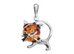 Kettenanhänger OSTSEE-SCHMUCK "Ostsee-Schmuck Anhänger Minka Anhänger Minka", weiß, Schmuckanhänger, Damen, 34 x 20mm, Silber 925 (Sterlingsilber), 3 g, Kettenanhänger