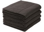 Handtücher SCHIESSER "Turin aus 100% Baumwolle in dezenter Reiskornoptik", dunkelgrau, B:50cm L:100cm, Frottier, Obermaterial: 100% Baumwolle, Handtücher, MADE IN GREEN by OEKO-TEX