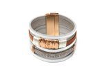 Armband "Valea", Damen, Gr. Leder, silber (silberfarbig), COLLEZIONE ALESSANDRO, Armbänder Armband